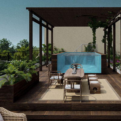 Piscines préfabriquées Panneau de verre non jaunissant Fenêtre murale pour grande piscine de jardin