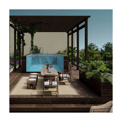 31 ans Panneau de verre non jaunissant Murs extérieurs Rectangle personnalisé Piscine préfabriquée