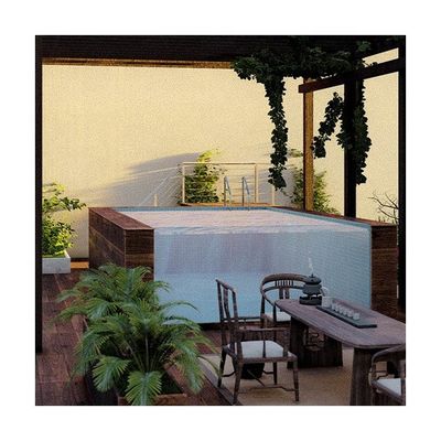Piscine préfabriquée avec fenêtre transparente en panneau acrylique et structure principale en acier inoxydable