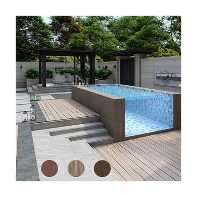Piscine préfabriquée avec fenêtre transparente en panneau acrylique et structure principale en acier inoxydable