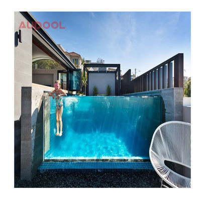 7.8M Rectangle Grand Famille Spa en fibre de verre en plein air Infinity piscine en fibre de verre