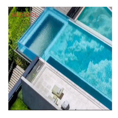 7.8M Rectangle Grand Famille Spa en fibre de verre en plein air Infinity piscine en fibre de verre