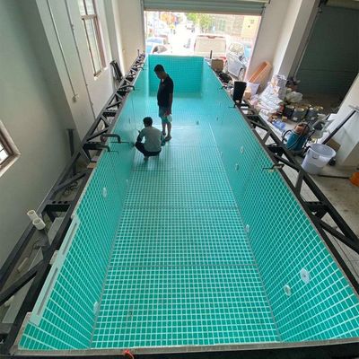 AUPOOL piscine préfabriquée fenêtre de panneau acrylique et contre-courant avec pompe Fliter