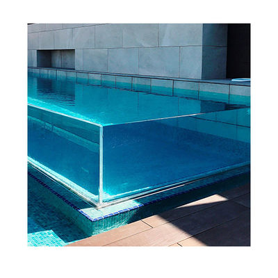 Piscine en fibre de verre acrylique transparente en extérieur Petite cour intérieure Panneaux souterrains