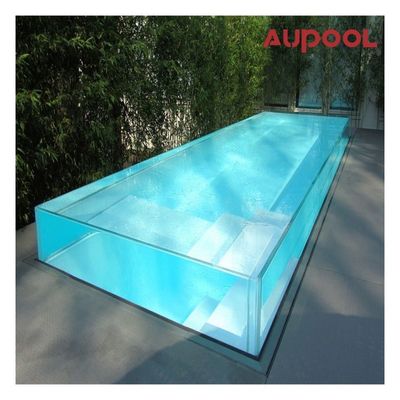 Piscine en fibre de verre acrylique transparente en extérieur Petite cour intérieure Panneaux souterrains