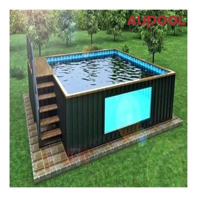 Piscine en fibre de verre acrylique transparente en extérieur Petite cour intérieure Panneaux souterrains