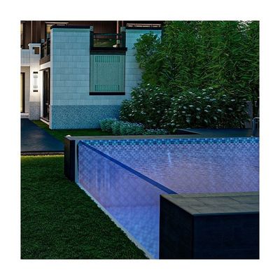 Piscine préfabriquée à fonction infinie avec fenêtre en panneau acrylique et construction en acier inoxydable