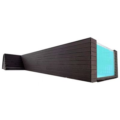 Facile à installer 40 pieds de conteneur d'expédition piscine avec fenêtre acrylique et spa