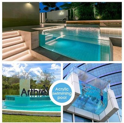 Piscine à haute transmission lumineuse Villa Design moderne piscine extérieure Diaphane 93%