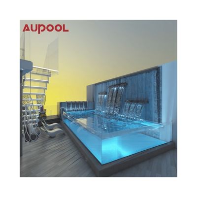 Porte coulissante en verre de la piscine personnalisée moulé en acrylique avec panneau glacé transparent