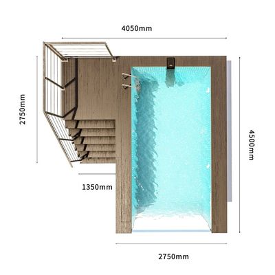 Piscine préfabriquée en arrière-cour avec conception infini et pompe à air