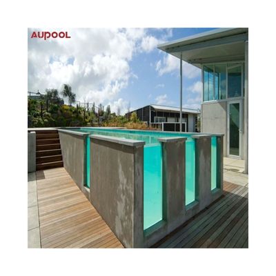 Piscine en verre acrylique rectangulaire à transmission lumineuse élevée pour hôtels souterrains