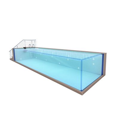 Système de purification de l'eau de piscine à cadre acrylique au-dessus du sol pour piscine modulaire