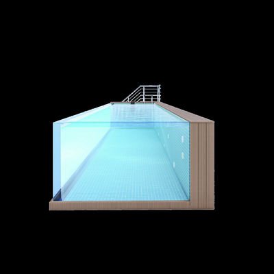 Système de purification de l'eau de piscine à cadre acrylique au-dessus du sol pour piscine modulaire