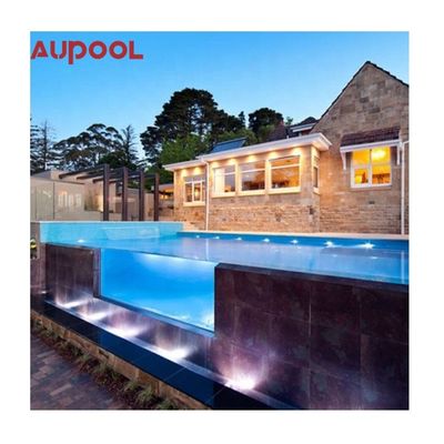 Piscine acrylique AUPOOL Jardin arrière-cour Endless Long Swim Spa avec couverture et chauffage