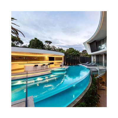 Piscine pour la cour haute transmission de lumière acrylique Endless Swim Spa en fibre de verre transparente