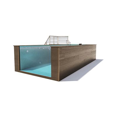 Piscine acrylique non jaunissante préfabriquée 30 pour piscines extérieures de luxe au-dessus du sol