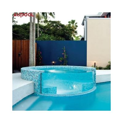 Épaisseur personnalisée verre acrylique plastique transparent piscine piscine en verre acrylique pour eau claire