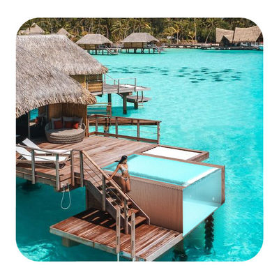 Construction préfabriquée en verre acrylique au-dessus du sol piscines maison d'eau de 30 à 10 m3