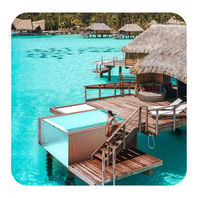 Resort Villa Hotel piscine avec fenêtre de piscine modulaire préfabriquée et 100 mm d'épaisseur