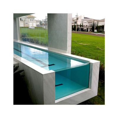 Piscine à fenêtre en feuille acrylique de matériau lucite pour la cour au-dessus du sol