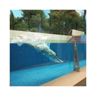 Piscine à fenêtre en feuille acrylique de matériau lucite pour la cour au-dessus du sol