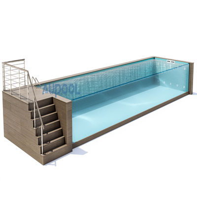 Pompes à air comprises dans la piscine préfabriquée en verre acrylique transparent pour les sports en famille