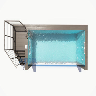 Pompes à air comprises dans la piscine préfabriquée en verre acrylique transparent pour les sports en famille