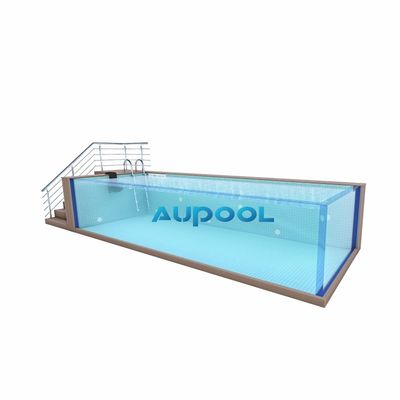 Balcon de jardin en acier inoxydable Rectangle panneau acrylique Pool de fenêtre pour jardin extérieur