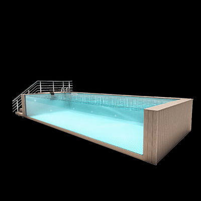 Piscine familiale avec une capacité d'eau de 10 m3 et conception de sécurité