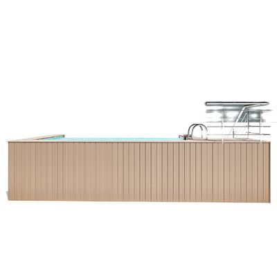 100 mm haute transmission lumineuse diaphaneité Aupool au-dessus du sol piscine en fibre de verre