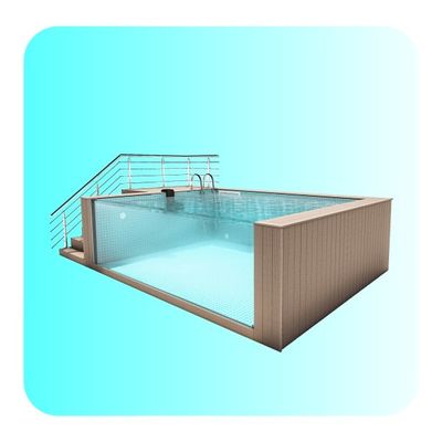 Piscine en conteneur avec transmission lumineuse élevée 92,5% Claire / Transparente