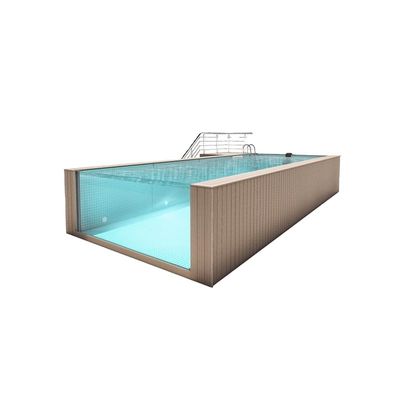 Des concepteurs de piscines de conteneurs de transport maritime piscine acrylique avec un design transparent
