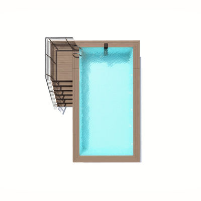 Plaque en bois acrylique en plastique couleur piscine privée de luxe pour la détente en plein air