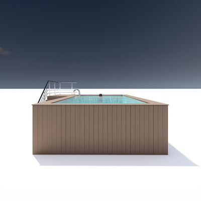 Plaque en bois acrylique en plastique couleur piscine privée de luxe pour la détente en plein air