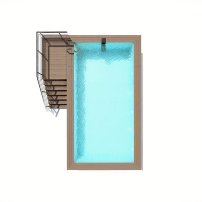 Piscine de conteneur au sol Piscine préfabriquée en tôle d'acier composite et en FRP