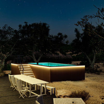 Panneau acrylique transparent Aupool Portable Conteneur extérieur autonome Maison de luxe Villa