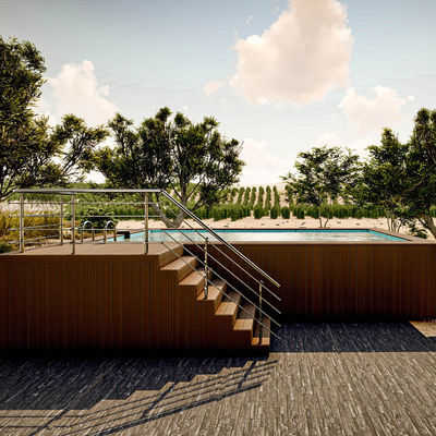 Panneau acrylique transparent Aupool Portable Conteneur extérieur autonome Maison de luxe Villa