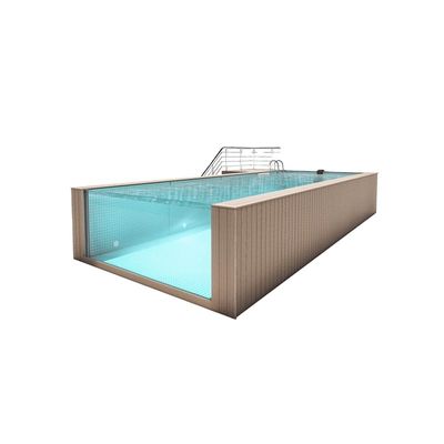 Piscine extérieure préfabriquée en fibre de verre à transmission lumineuse élevée
