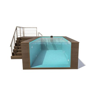 Piscine préfabriquée en fibre de verre à haute transmission lumineuse pour les loisirs en plein air