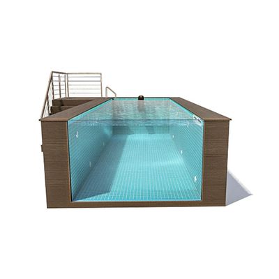 Piscine préfabriquée en fibre de verre à haute transmission lumineuse pour les loisirs en plein air