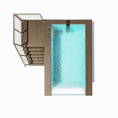 Piscine préfabriquée en fibre de verre à haute transmission lumineuse pour les loisirs en plein air