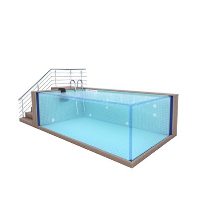 Piscine extérieure avec monture rapide et fenêtre acrylique