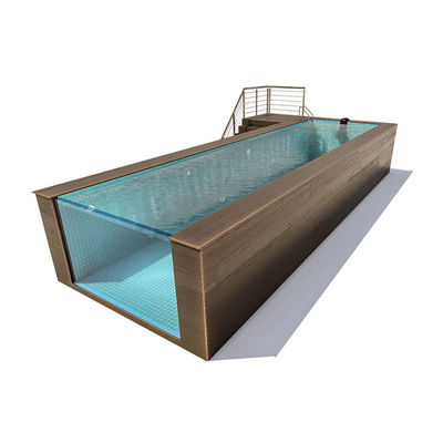 Piscine extérieure avec monture rapide et fenêtre acrylique