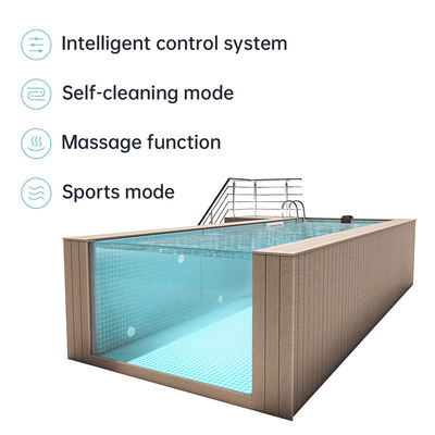 Balcon jardin Aupool Piscine sans fin en plastique polyester transparent