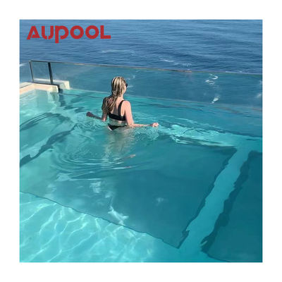 Piscine en verre acrylique Aupool cylindre de tunnel de 50 mm pour la maison de jardin de la station balnéaire