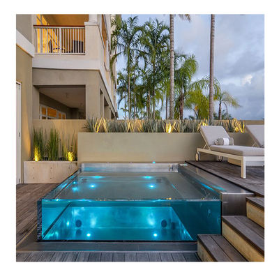 Plaque de verre acrylique personnalisée de 50 mm pour piscine et aquarium