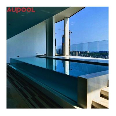 Design moderne 8 mètres Jets Surf Massage corporel Spa de natation avec des panneaux acryliques sans fin