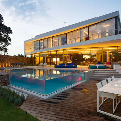 Piscine extérieure au-dessus du sol avec faible absorption d'eau et panneau transparent