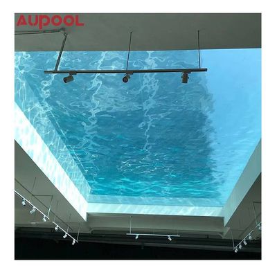 Maison modulaire de 6 mètres de long sous terre pleine acrylique 12 personnes piscine pour grande piscine extérieure